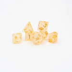 Ember Glow Ember Glow Acrylic Dice Golden One Polyhedral 7 die set