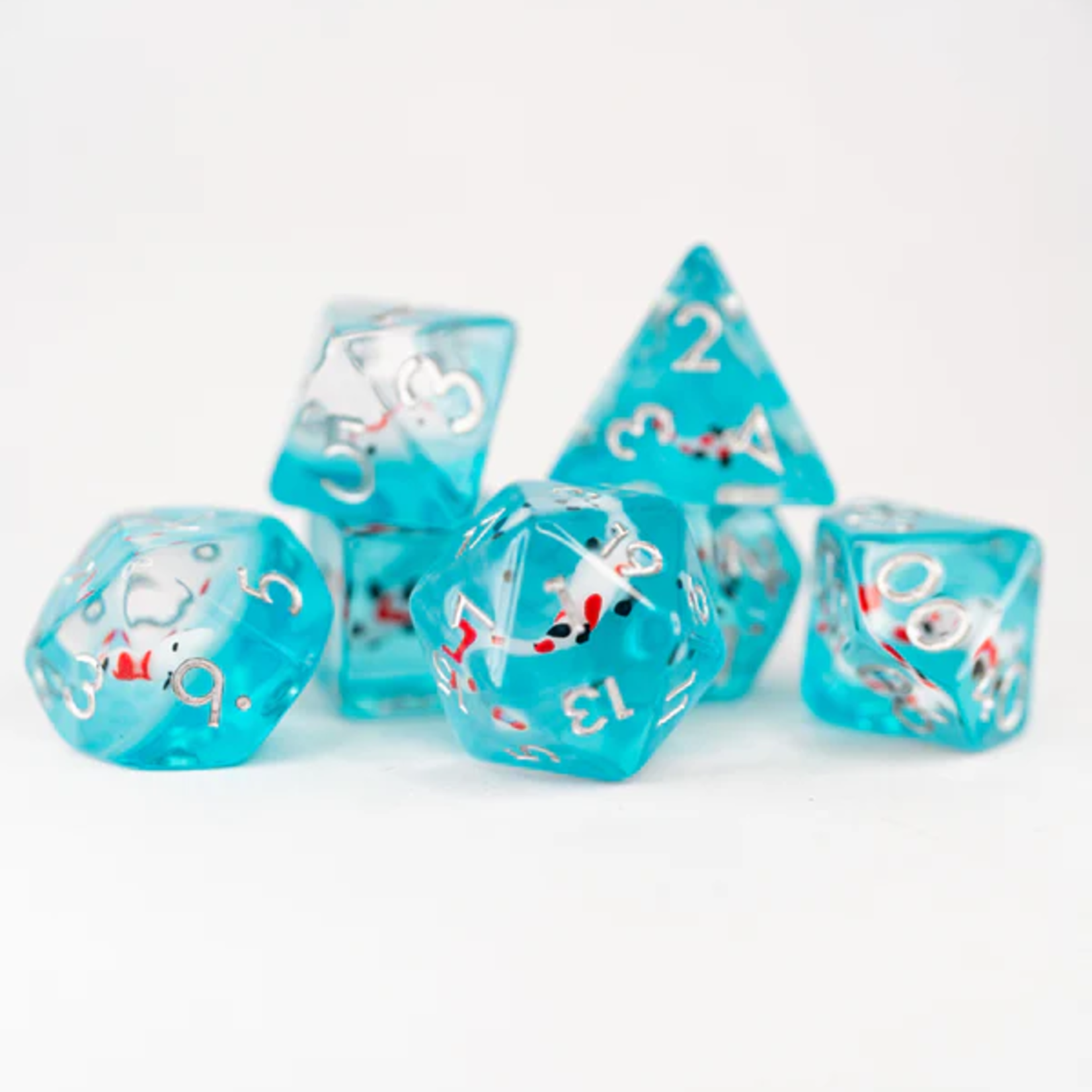 Ember Glow Ember Glow Acrylic Inclusion Koi Polyhedral 7 die set
