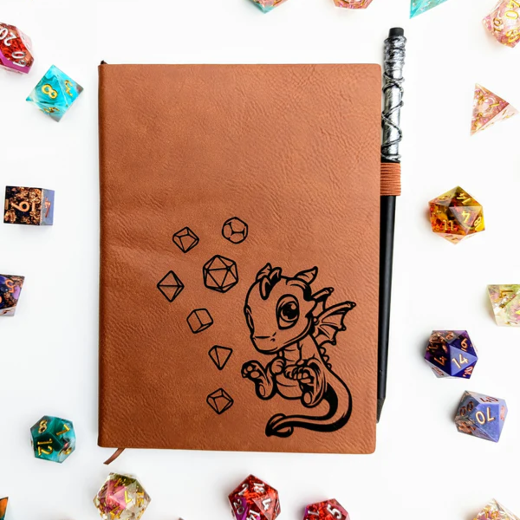 Ember Glow Vegan Leather Mini Size Campaign Journal Adoragon