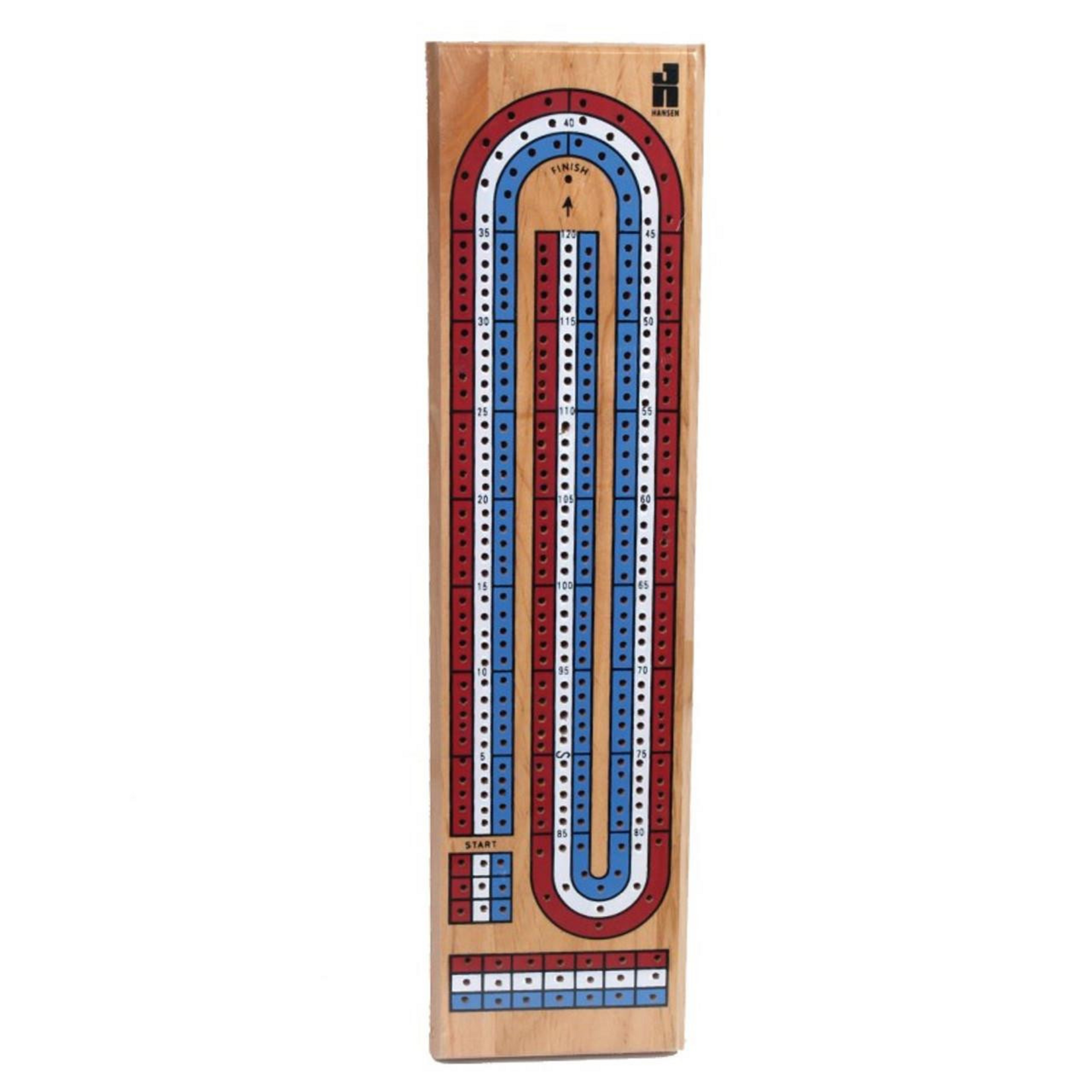 John Hansen Cribbage 3-Track Wood Red / White / Blue