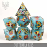 DND Dice DND Dice Handmade Butterfly Kiss Polyhedral 7 die set