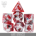 DND Dice DND Dice Handmade Gory Harvest Polyhedral 7 die set