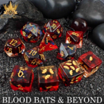 DND Dice DND Dice Blood Bats and Beyond Polyhedral 11 die set