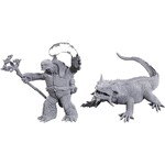 WizKids Dungeons and Dragons Nolzur's Marvelous Minis Tortle Druid and Wild Shape Giant Lizard
