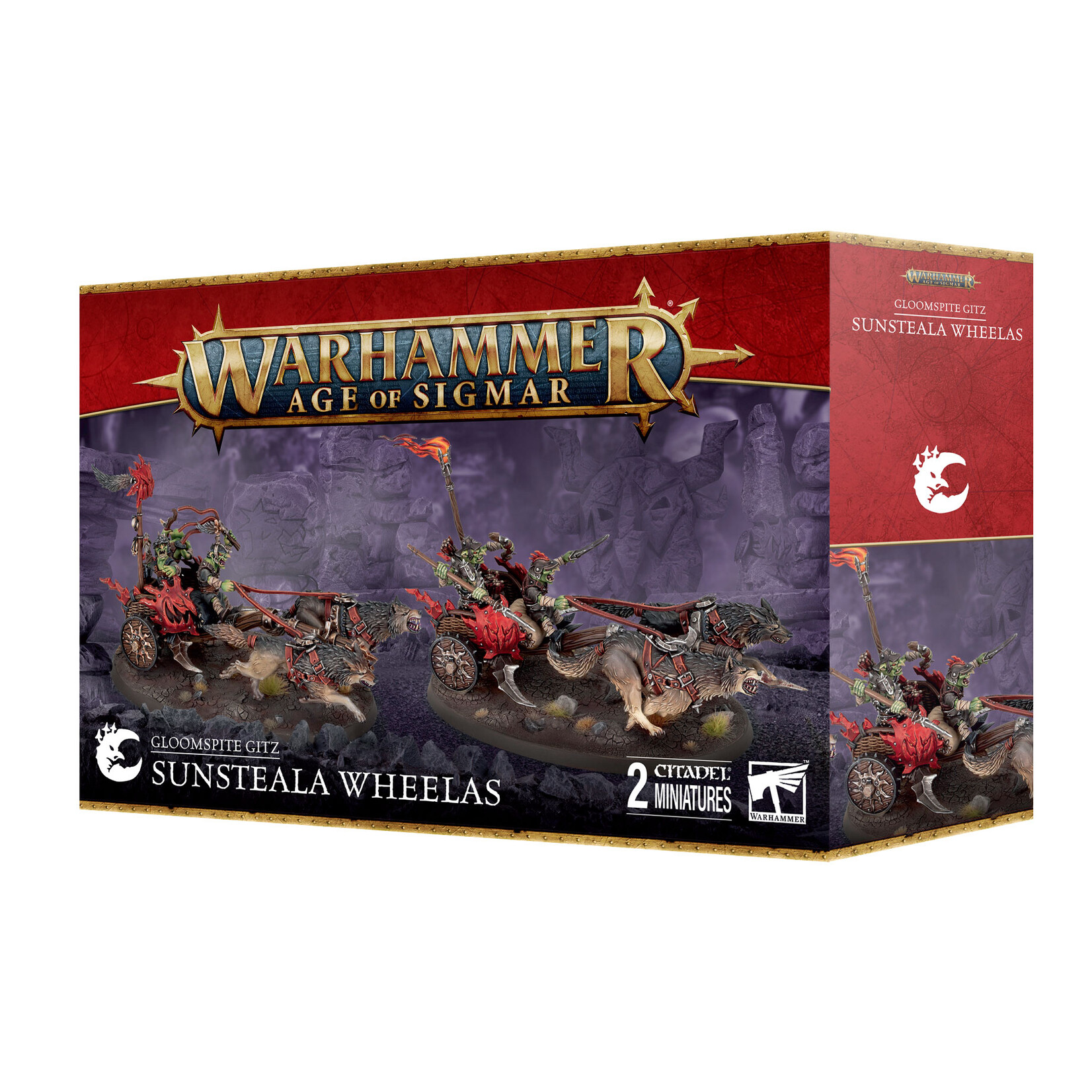 Games Workshop Warhammer Age of Sigmar Destruction Gloomspite Gitz Sunsteala Wheelas