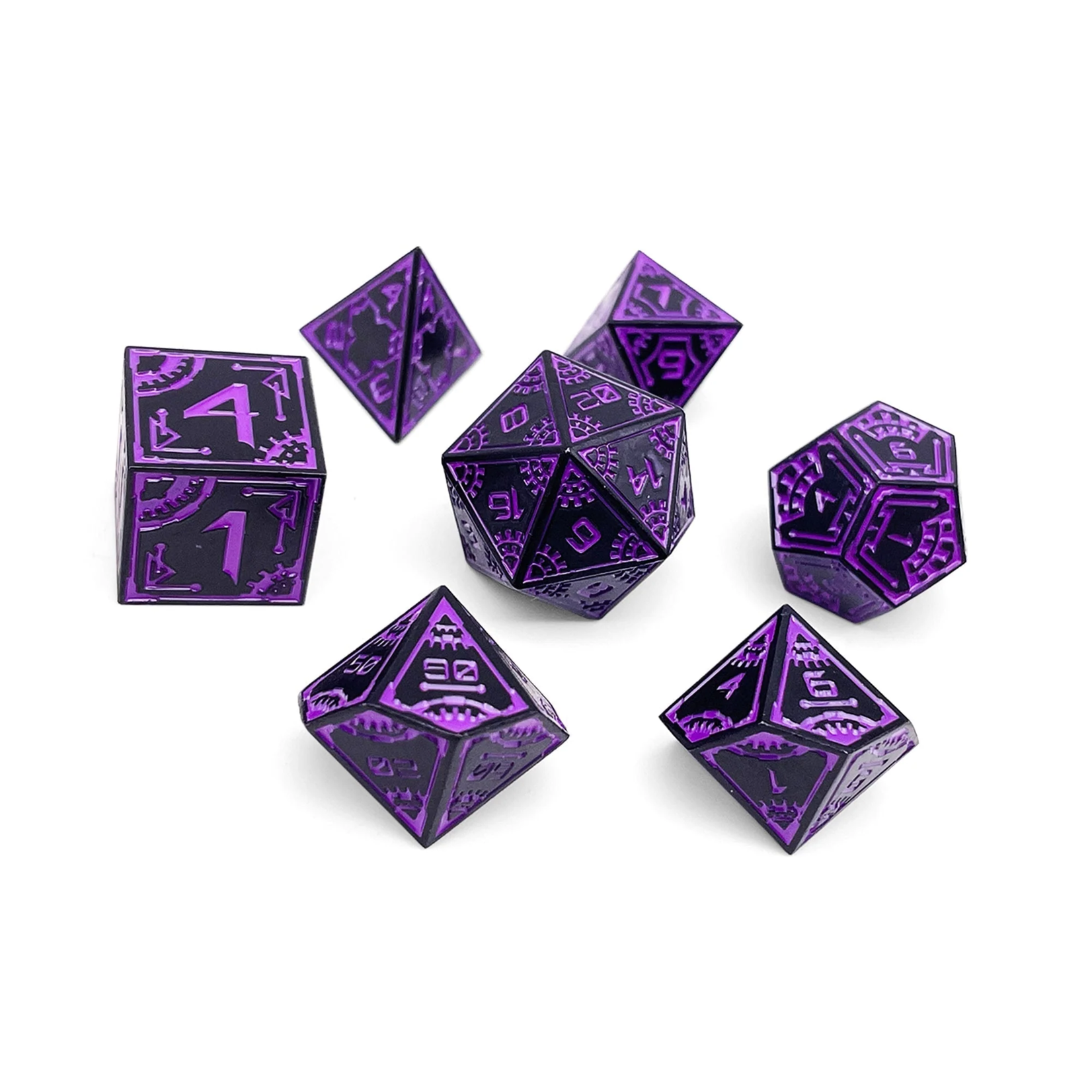 Norse Foundry Space Dice Wormhole Alloy Metal Polyhedral 7 die set