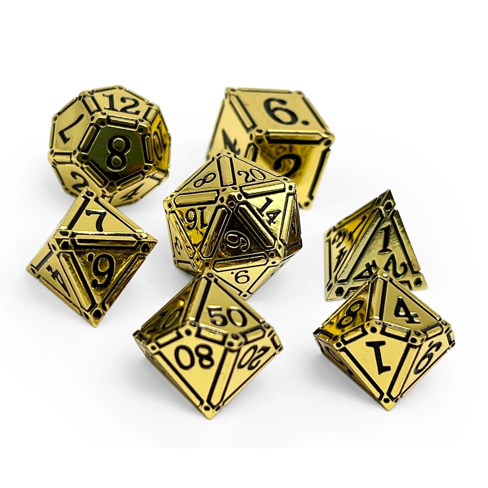 Norse Foundry Ironworks Ancient Treasures Alloy Metal Polyhedral 7 die set