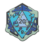 Norse Foundry Gelatinous d20 Blue Enamel Pin