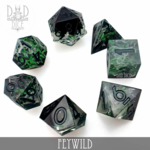 DND Dice DND Dice Handmade Feywild Polyhedral 7 die set