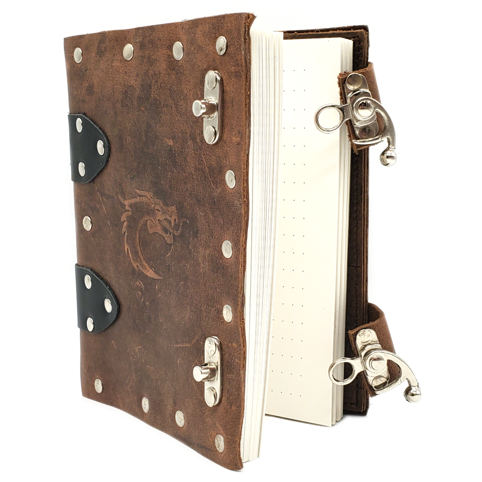 Old School Dice Adventure Journal 7 x 5 in Brown Leather