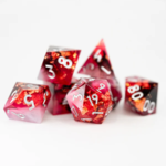 Ember Glow Ember Glow Sharp Edge Rivers of Phlegethos Polyhedral 7 die set
