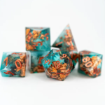 Ember Glow Ember Glow Sharp Edge Enigma Polyhedral 7 die set