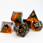Ember Glow Ember Glow Sharp Edge Arcane Crucible Polyhedral 7 die set