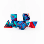 Ember Glow Ember Glow Sharp Edge Ice and Fire Polyhedral 7 die set
