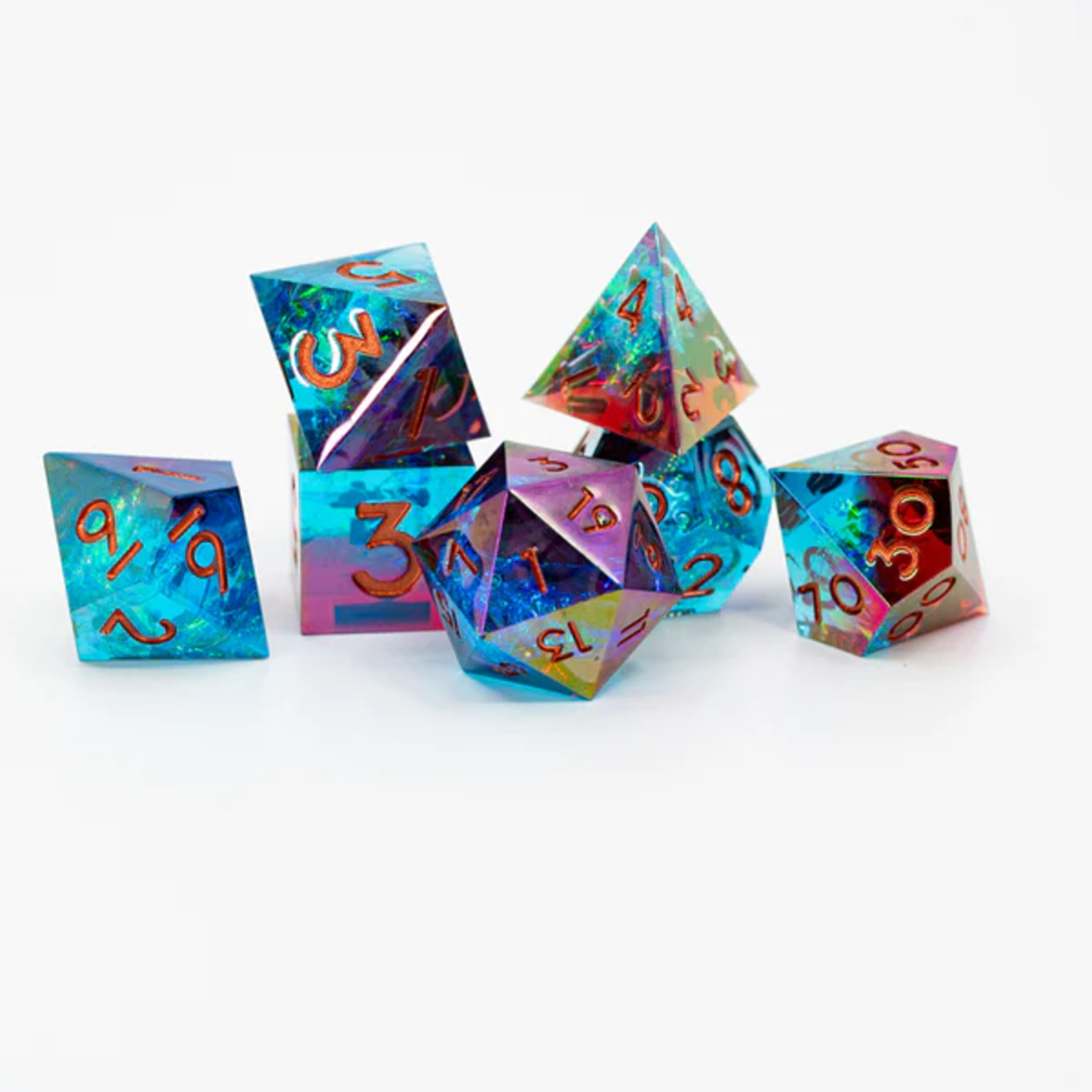 Ember Glow Ember Glow Sharp Edge Astral Shard Polyhedral 7 die set