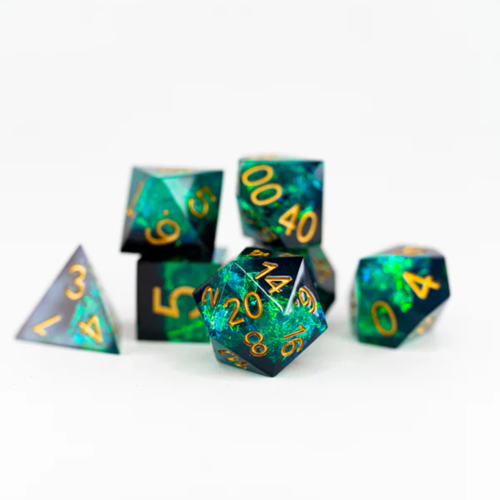 Ember Glow Ember Glow Sharp Edge Resonance Polyhedral 7 die set