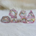 Fennek and Finch Dreamy Rainbows and Clouds Polyhedral 7 die set