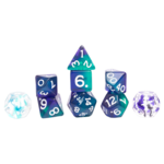 Sirius Dice Daggerheart Purple and Teal w/ White Polyhedral 9 die set