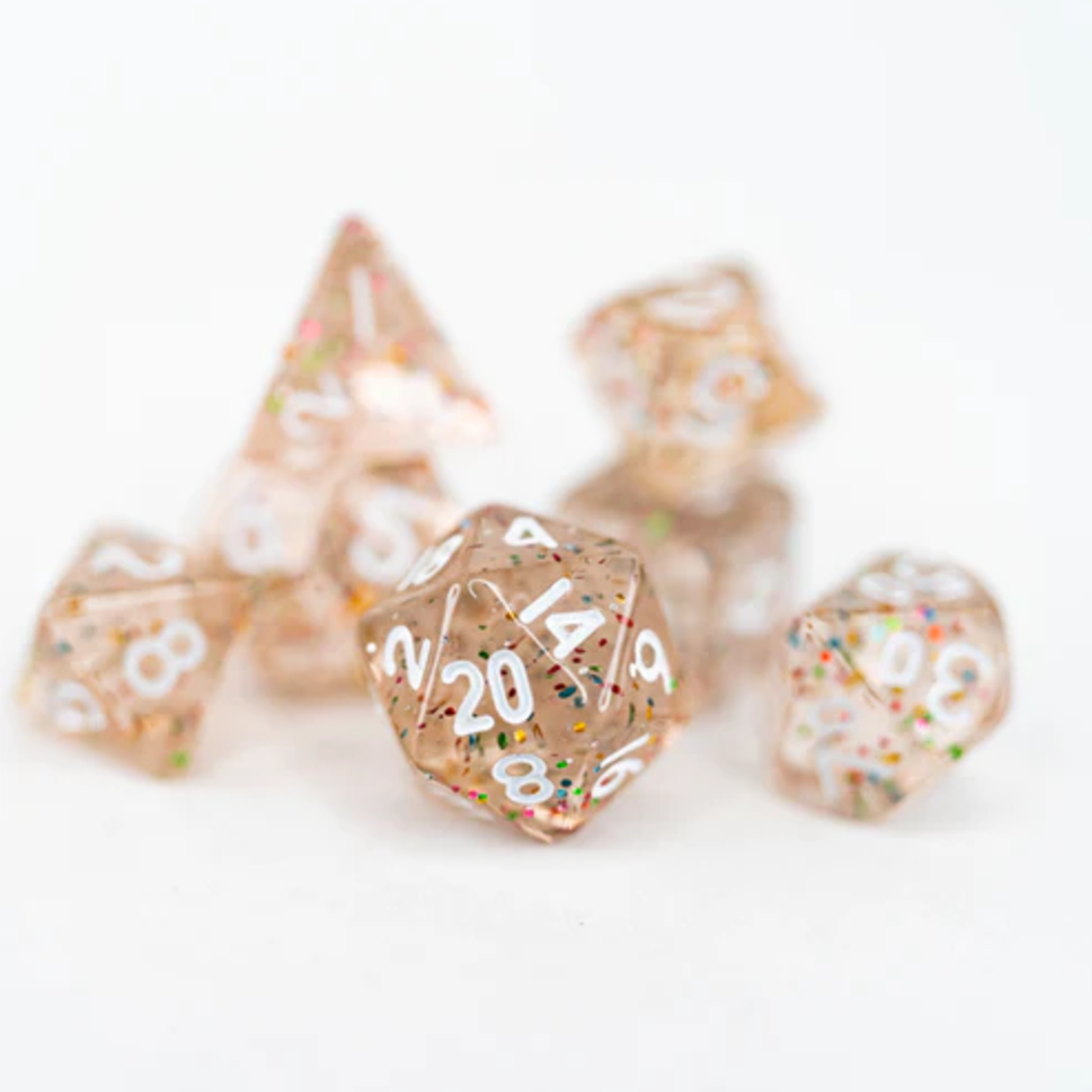 Ember Glow Ember Glow Mini Acrylic Pixie Party Polyhedral 7 die set