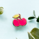 Alum and Ink Mini Cute Cherries Enamel Pin