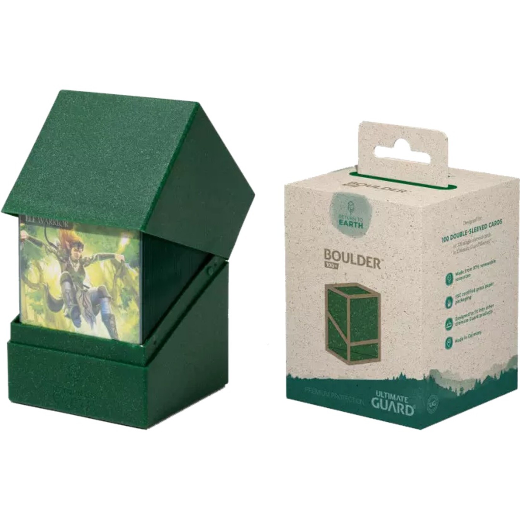 Ultimate Guard Ultimate Guard Boulder Deck Case 100+ Return to Earth Green