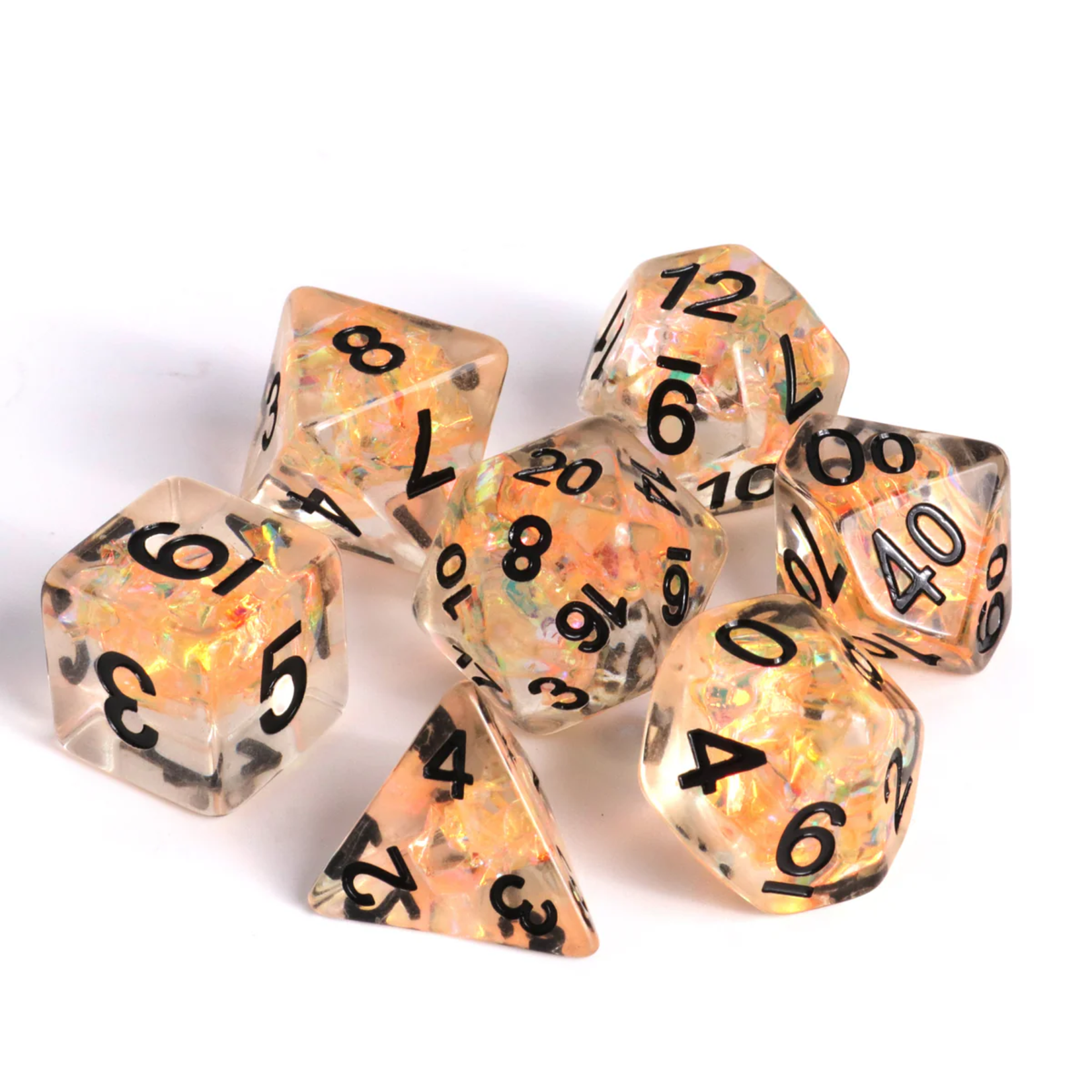 Heng Da Manufacturing HD Dice Fire Dance Polyhedral 7 die set