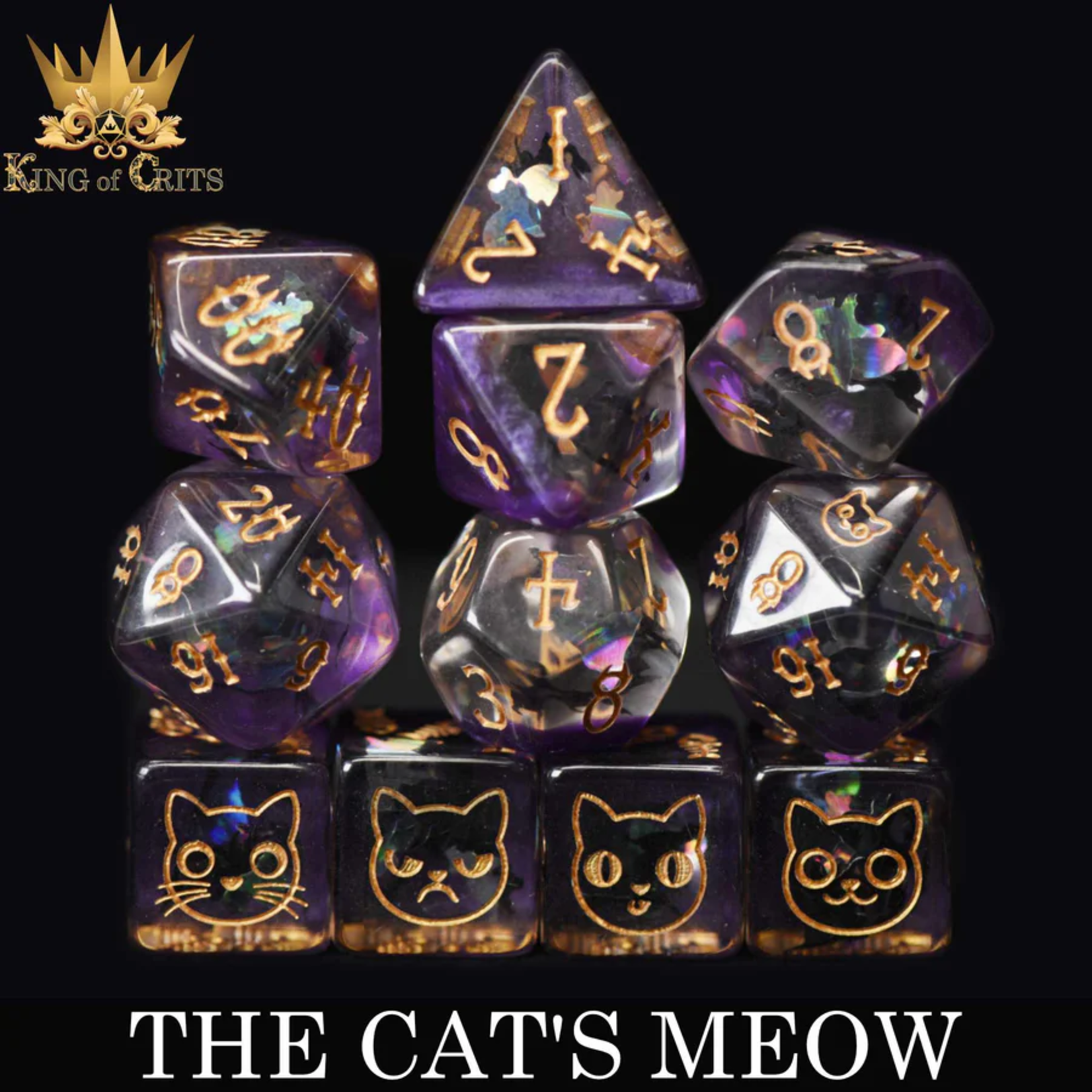 DND Dice DND Dice The Cat's Meow Polyhedral 11 die set