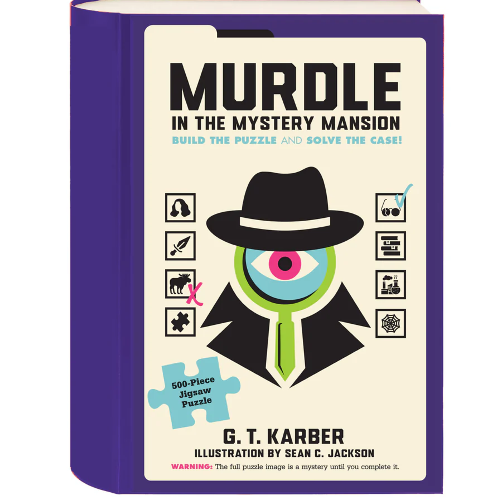 Chronicle Books 500 pc Puzzle Murdle in the Mystery Mansion