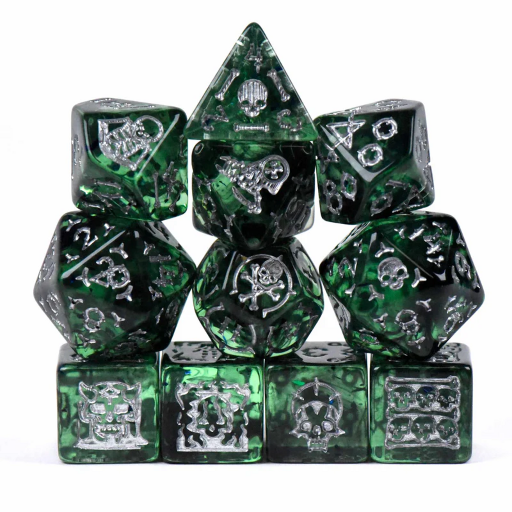DND Dice DND Dice Crypt of the Necromancer Polyhedral 11 die set