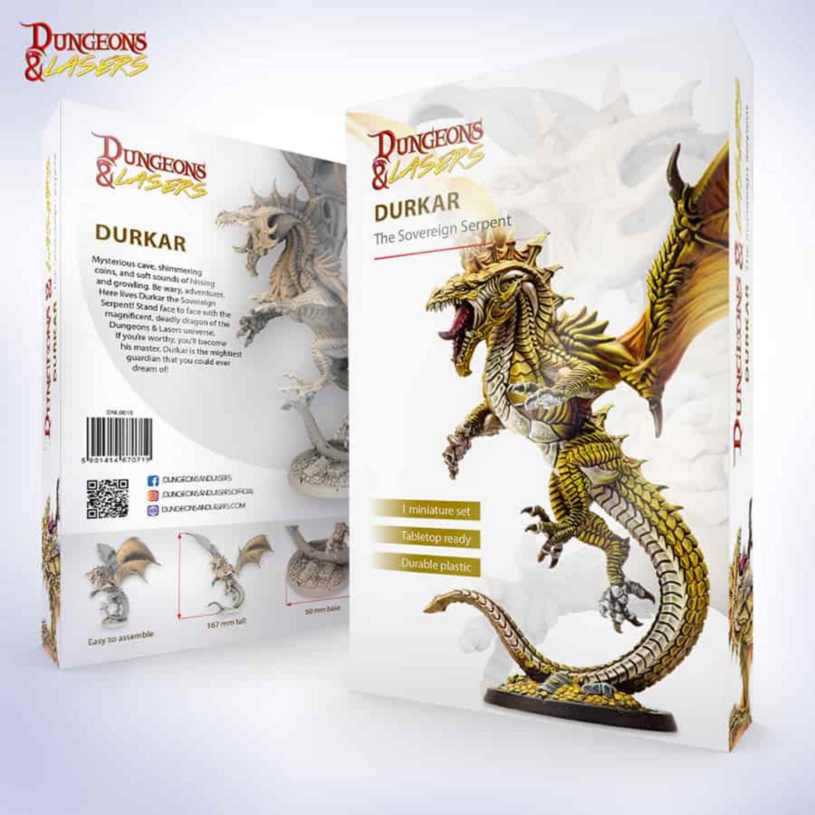 Archon Studios Dungeons and Lasers Dragon Minis Durkar the Sovereign Serpent