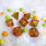 Fennek and Finch Autumn Sparkles Polyhedral 7 die set