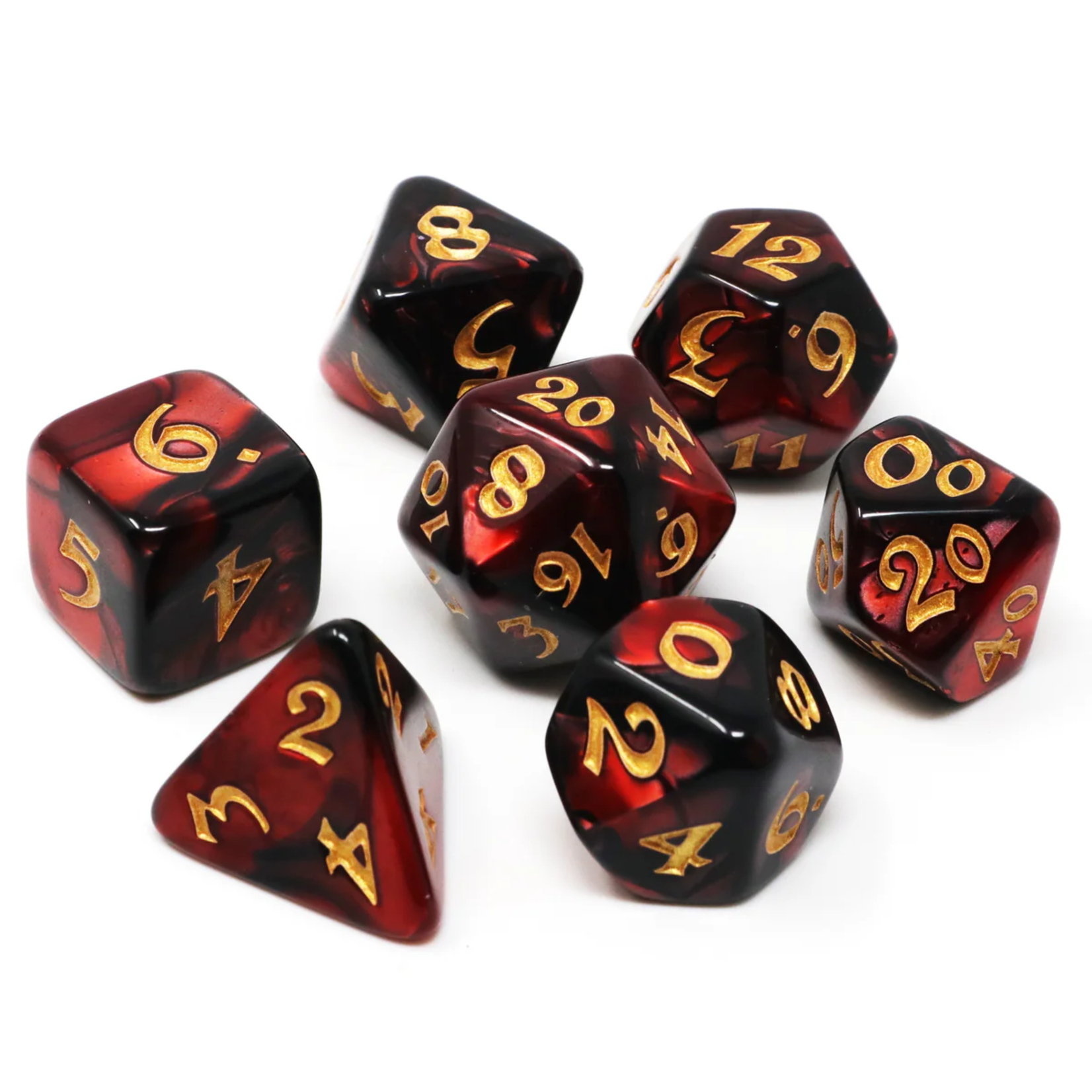 Die Hard Dice Die Hard RPG Set Elessia Kybr Inquisitor w/ Gold Polyhedral 7 die set