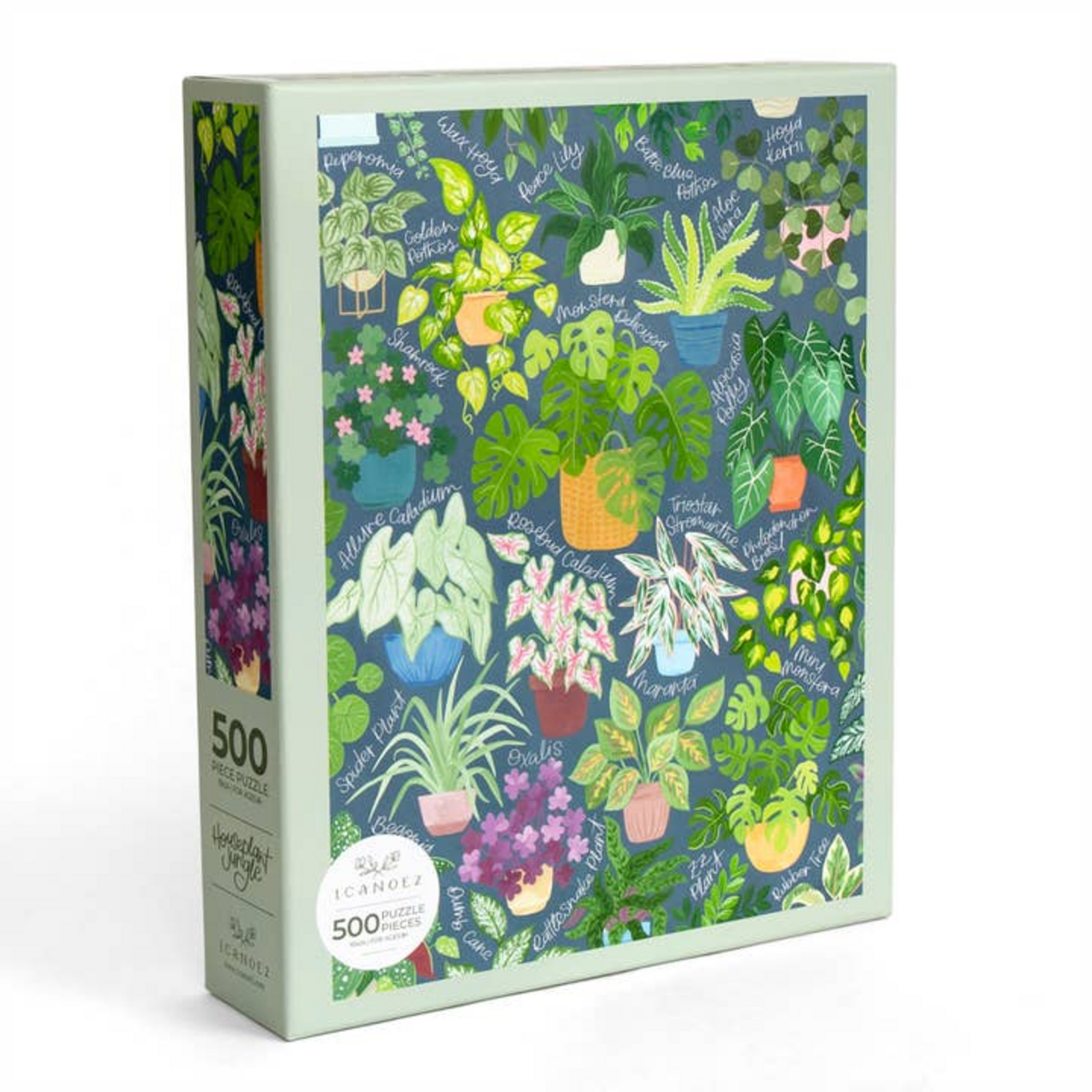 One Canoe Two Paper Co. 500 pc Puzzle Houseplant Jungle