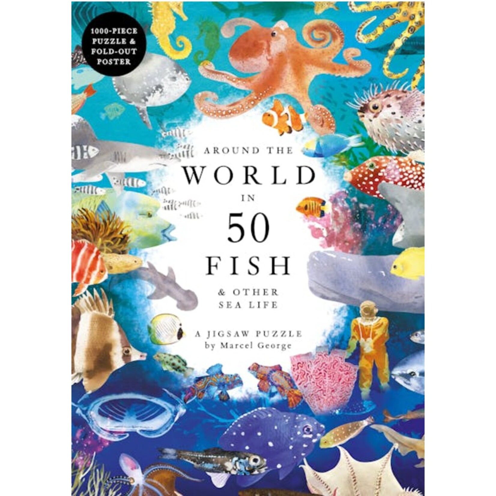Laurence King Publishing 1000 pc Puzzle Around the World in 50 Fish