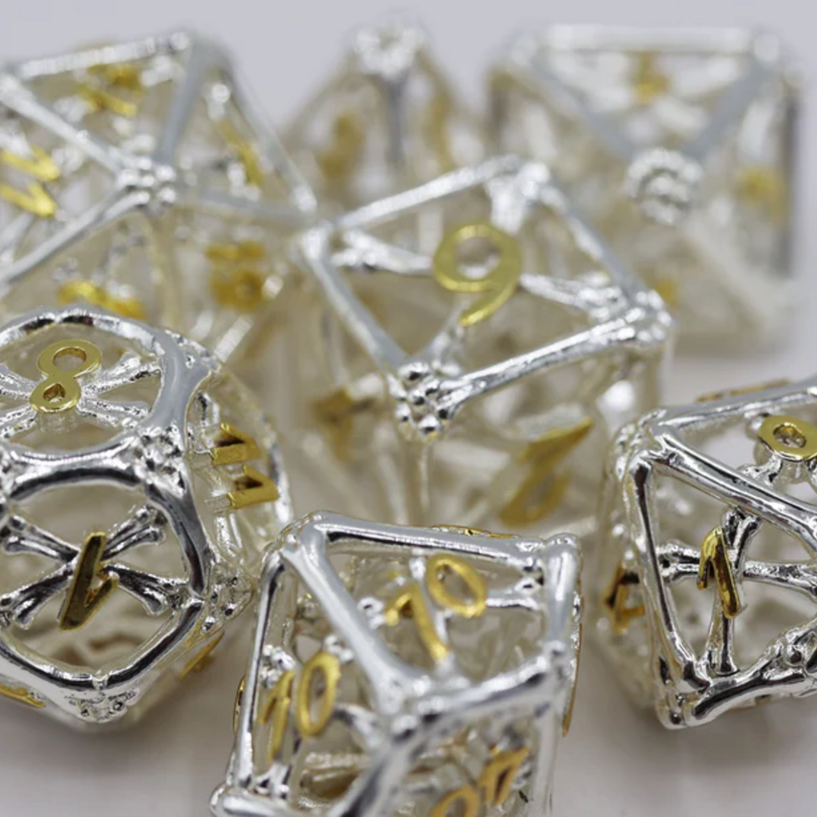 Foam Brain Games Hollow Holy Bones Metal RPG dice 7 die set