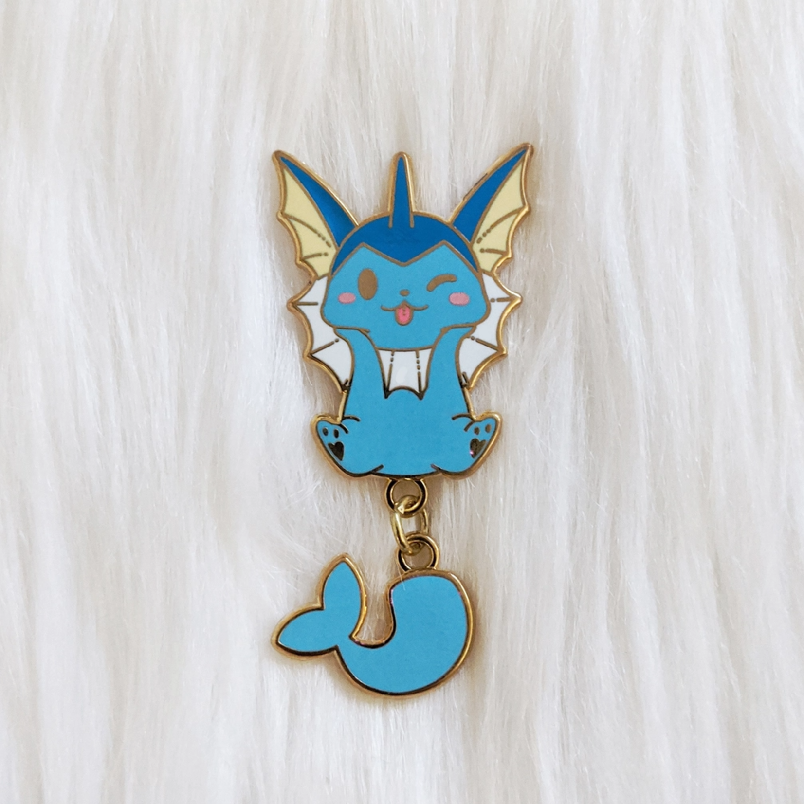 Sugar Cubed Studios Eeveelution Dangle Tail Enamel Pin Vaporeon