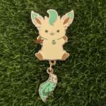 Sugar Cubed Studios Eeveelution Dangle Tail Enamel Pin Leafeon