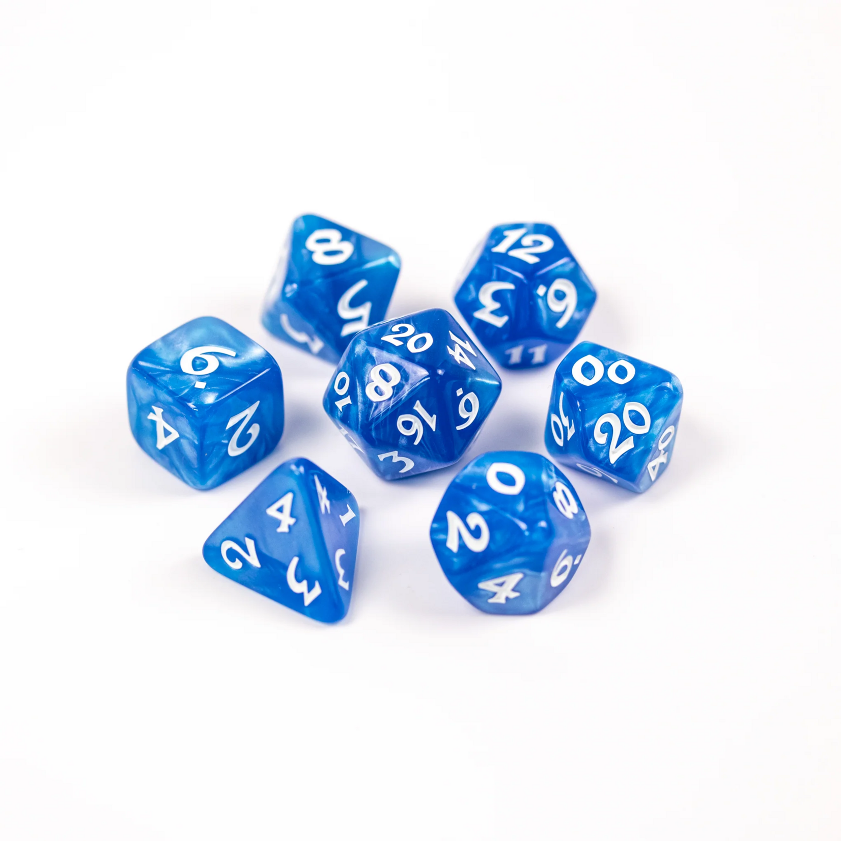 Die Hard Dice Die Hard RPG Set Elessia Essentials Blue w/ White Polyhedral 7 die set
