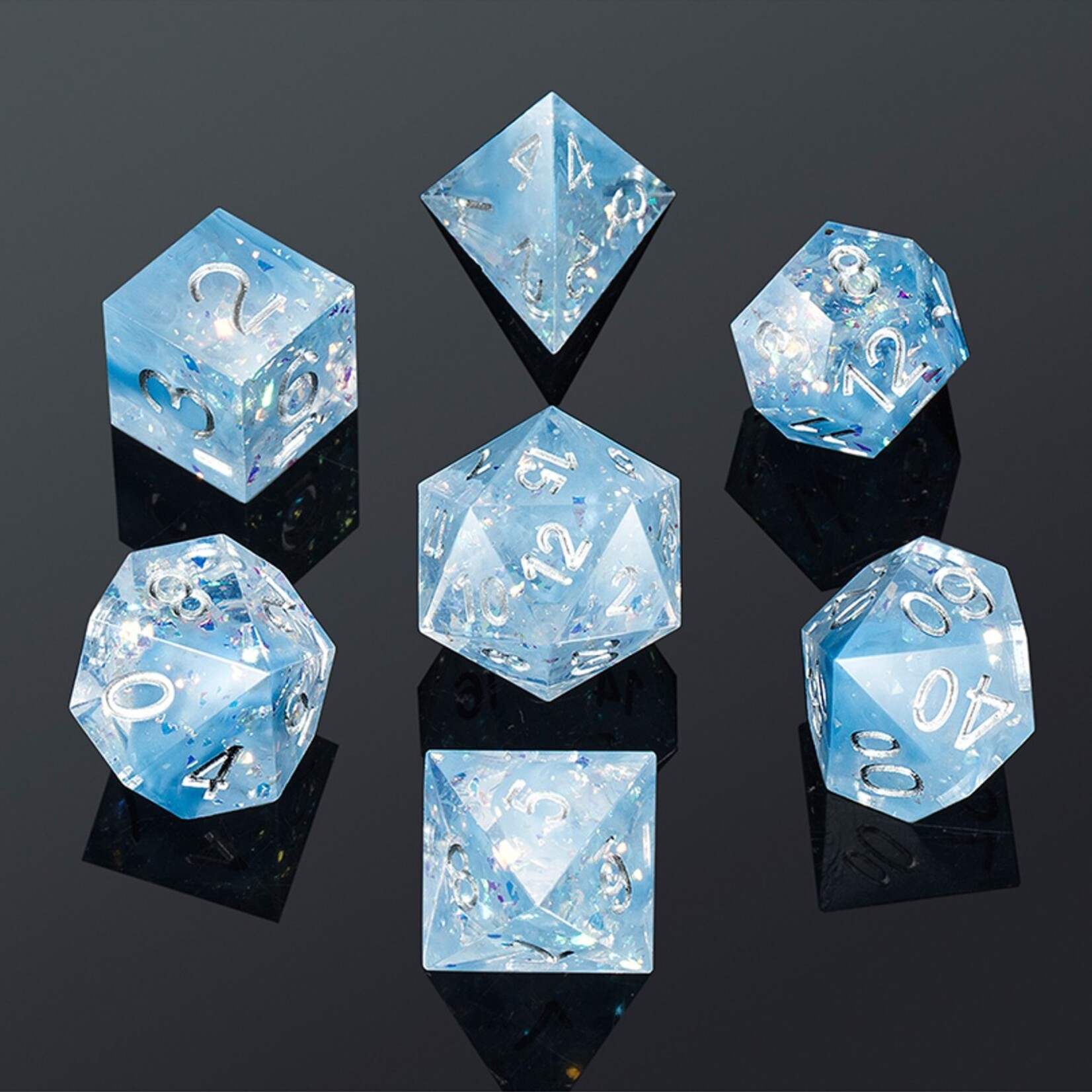 Dice Habit Dice Habit Sharp Edge Frozen Polyhedral 7 die set
