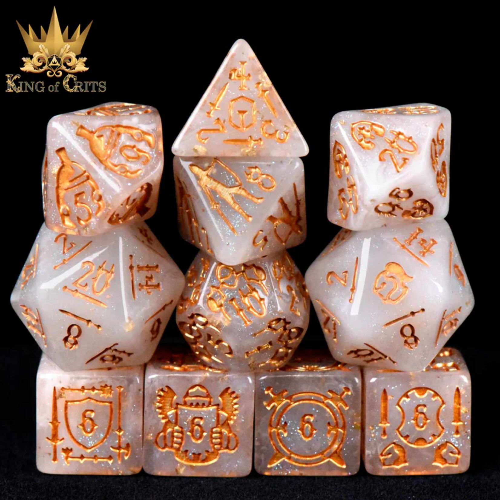 DND Dice DND Dice Paladin's Oath Polyhedral 11 die set