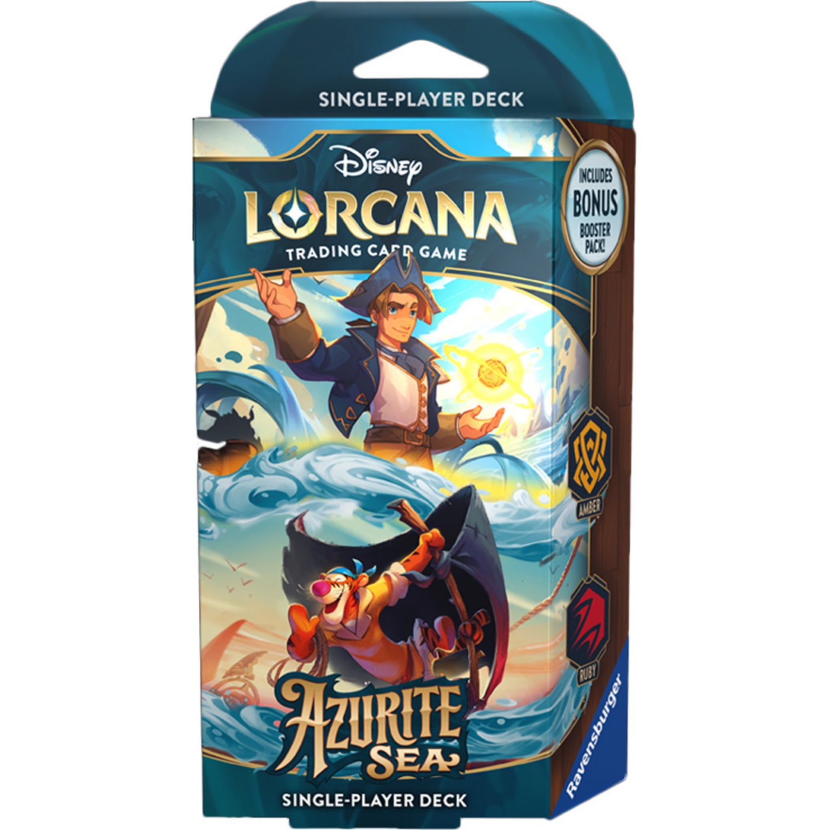 Ravensburger Disney Lorcana Azurite Sea Starter Deck Amber Ruby