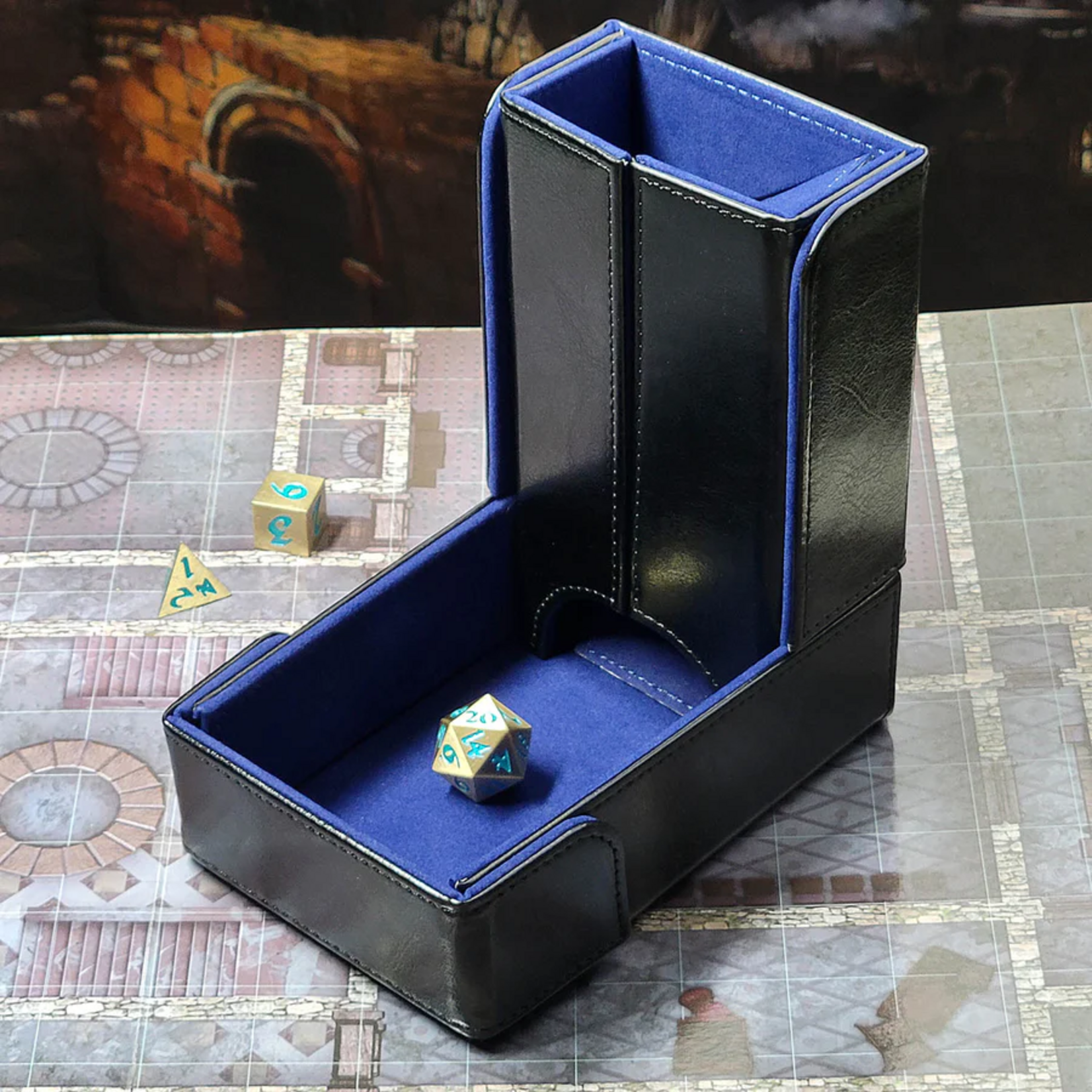 Forged Forged The Keep Dice Tower and Tray Blue