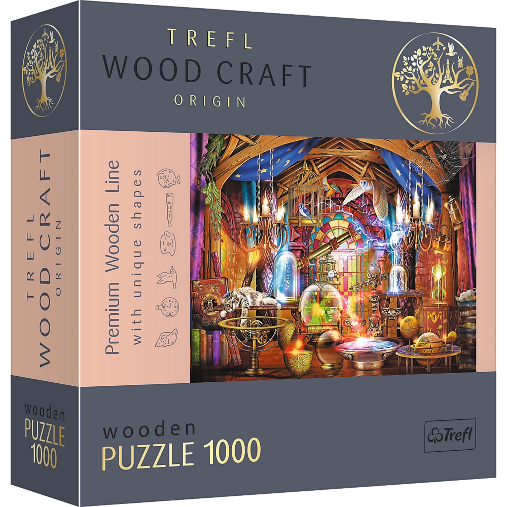 Trefl USA 1000 pc Wooden Puzzle Magical Chamber