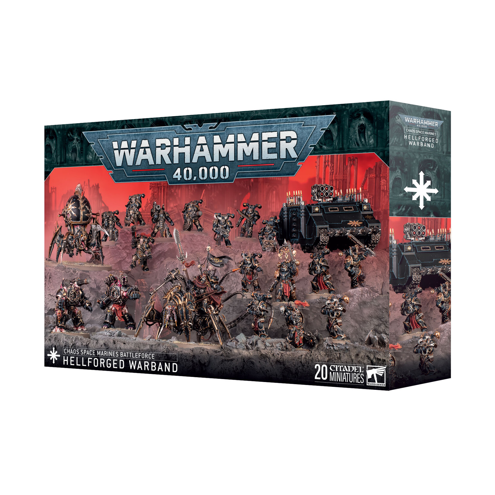 Games Workshop Warhammer 40k Battleforce Chaos Space Marines Hellforged Warband