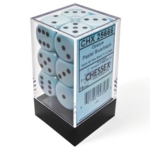 Chessex Chessex Opaque Pastel Blue with Black 16 mm d6 12 die set