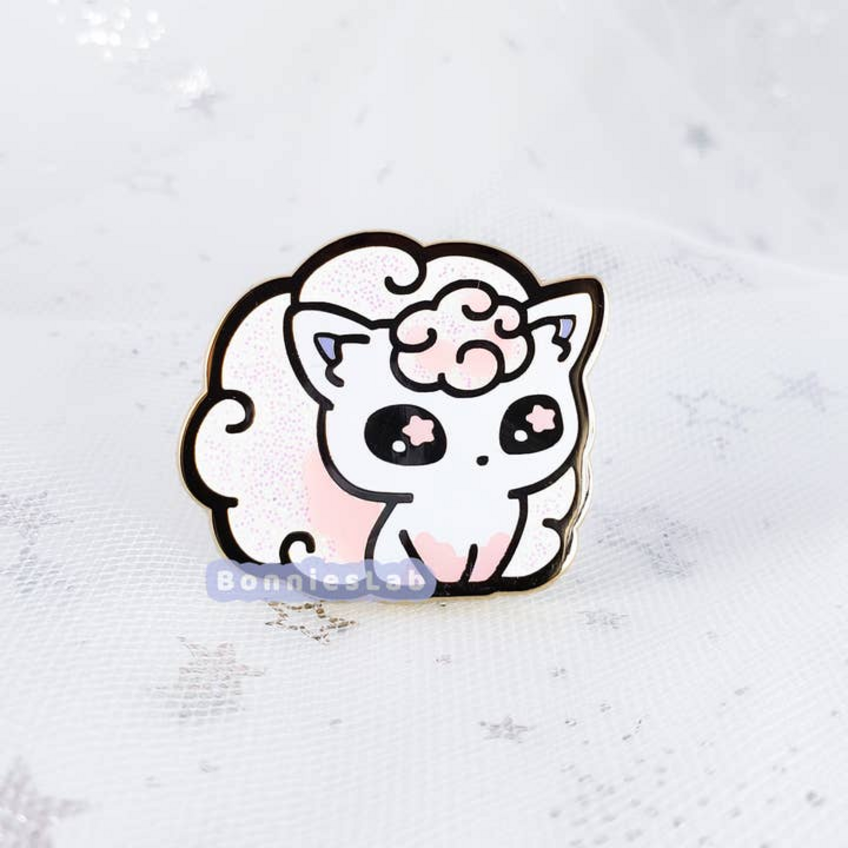 Bonnie's Lab Pokemon Shiny Alolan Vulpix Enamel Pin