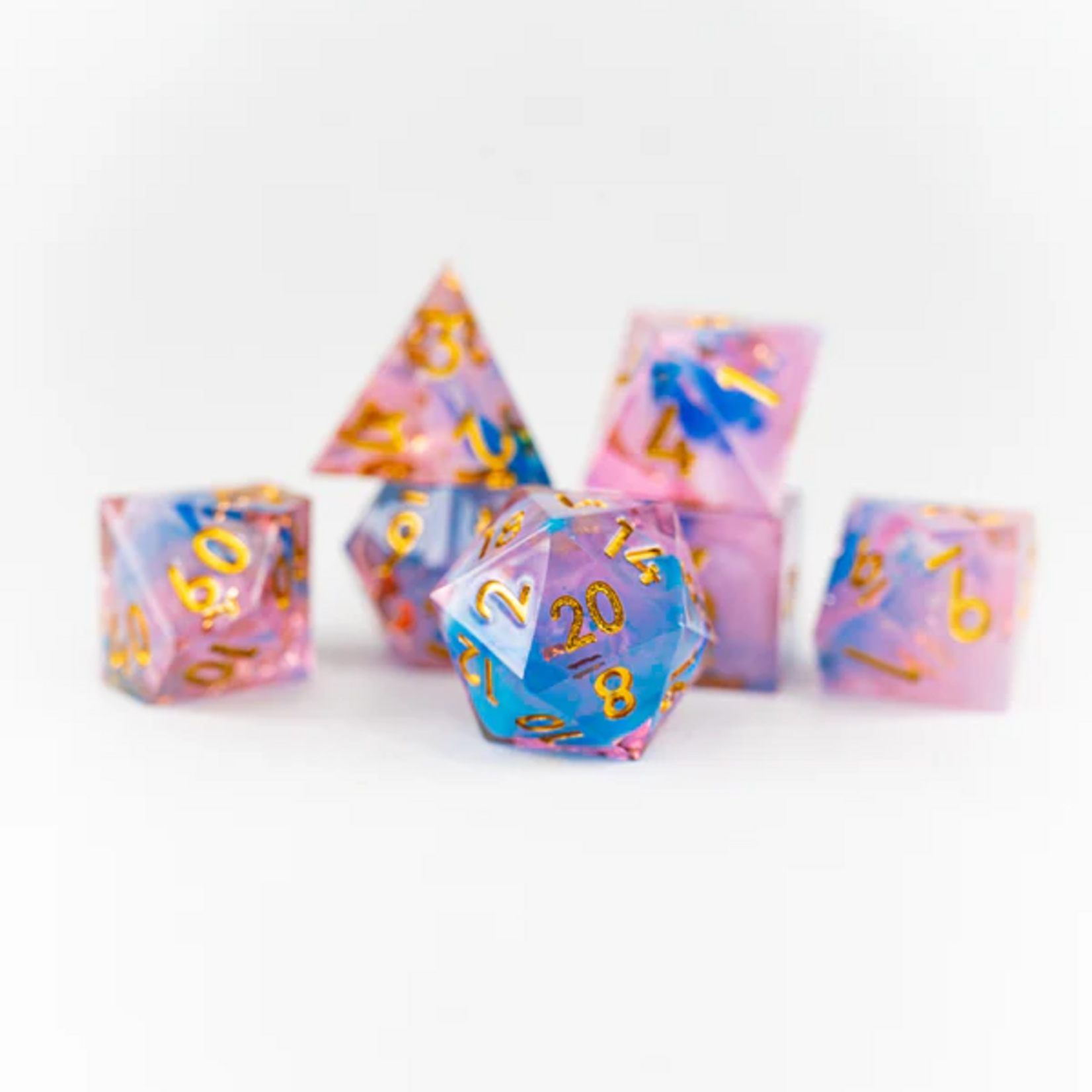 Ember Glow Ember Glow Sharp Edge Lover's Laugh Polyhedral 7 die set