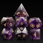 Dice Habit Dice Habit Gemstone Amethyst Natural Polyhedral 7 die set