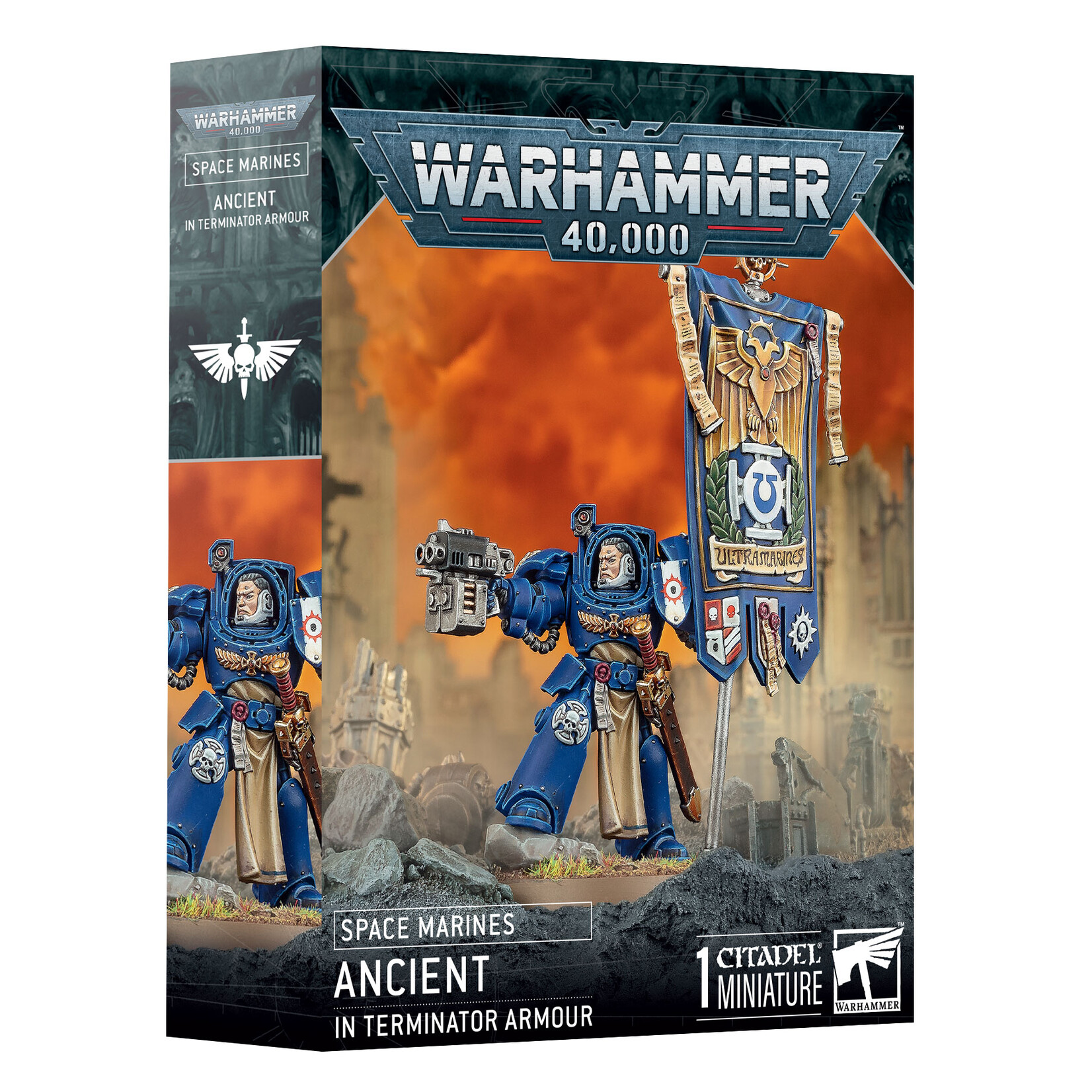 Games Workshop Warhammer 40k Space Marines Ancient in Terminator Armour