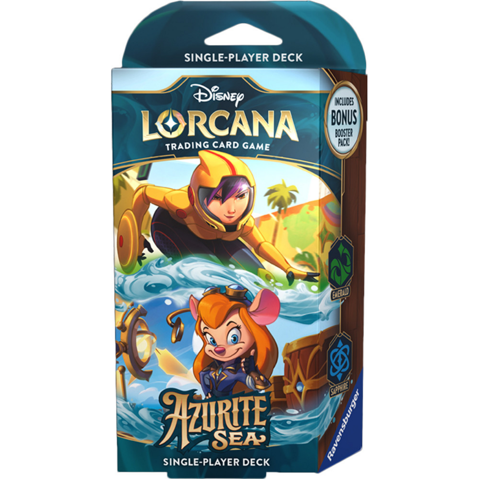 Ravensburger Disney Lorcana Azurite Sea Starter Deck Emerald Sapphire